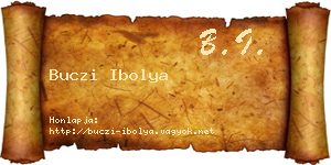 Buczi Ibolya névjegykártya